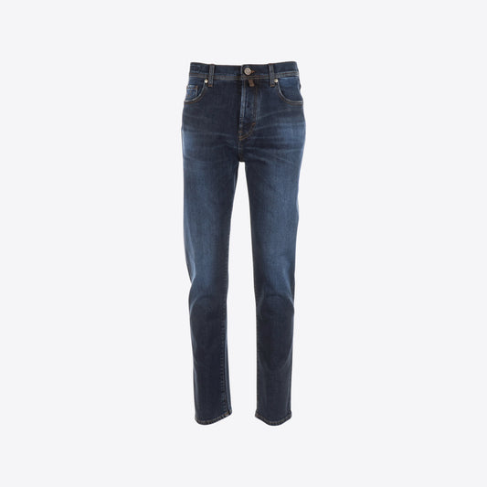 Jeans donkerblauw recht Edo
