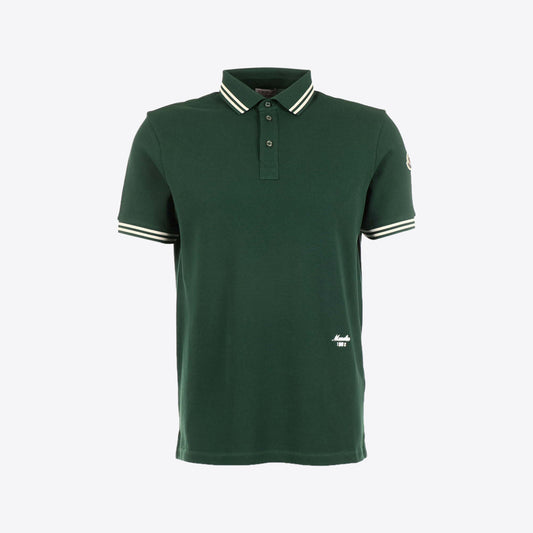 Polo donkergroen bies