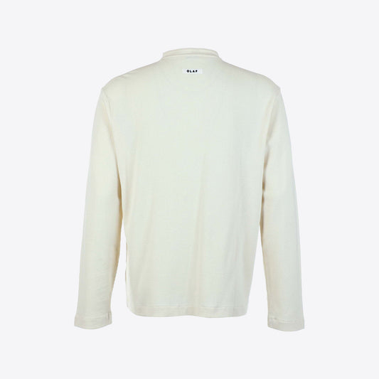 T-shirt ecru waffle Henley