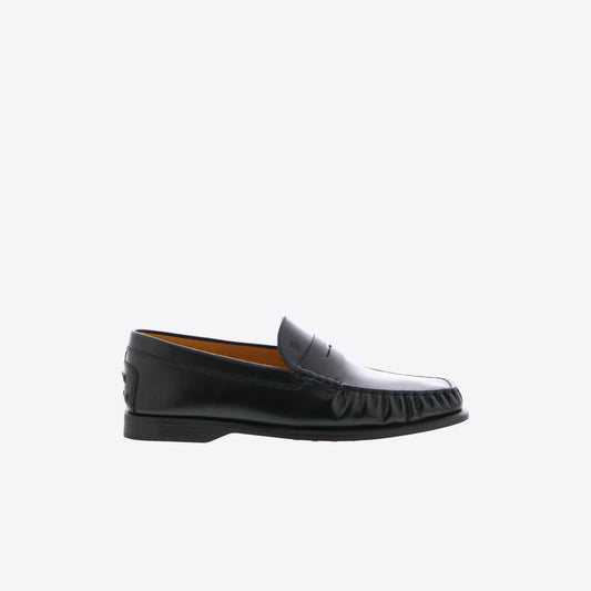 Mocassins zwart spazzolato