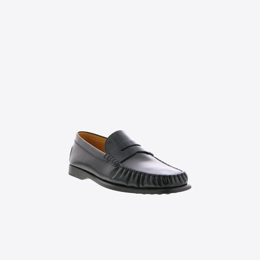 Mocassins zwart spazzolato