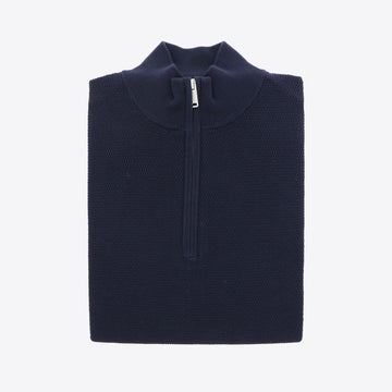 Pull CM donkerblauw structuur rits