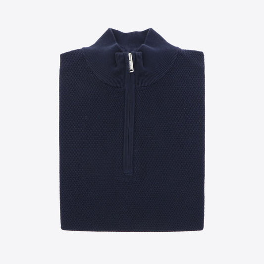 Pull CM donkerblauw structuur rits