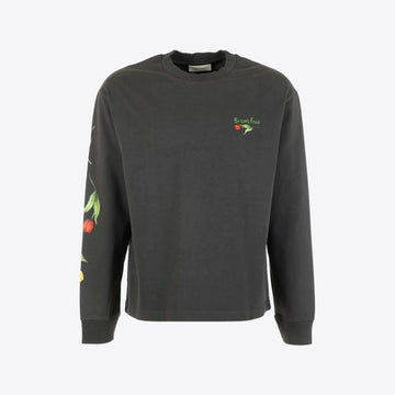 T-shirt donkergrijs tulp flora 2