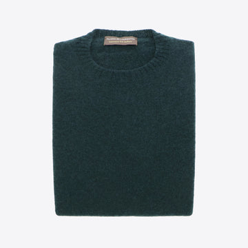 Pull donkergroen cashmere-zijde