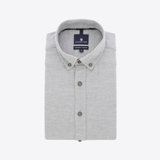 Hemd lichtgrijs  flannel