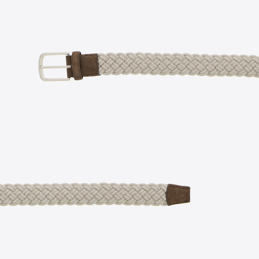 Riem beige tressée wol