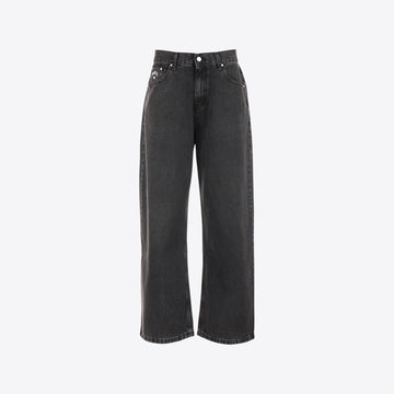Jeans donkergrijs  heart pochet