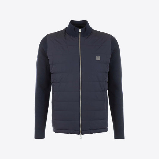 Cardigan donkerblauw rits +nylon