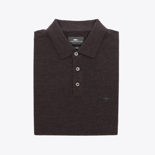 Polo bruin  korte mouw