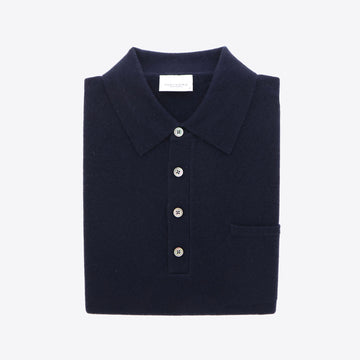 Polo donkerblauw cashmere