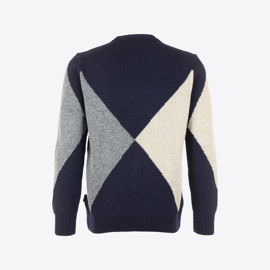 Pull donkerblauw ruit