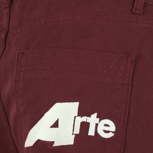 Jeans bordeaux color  receipt back