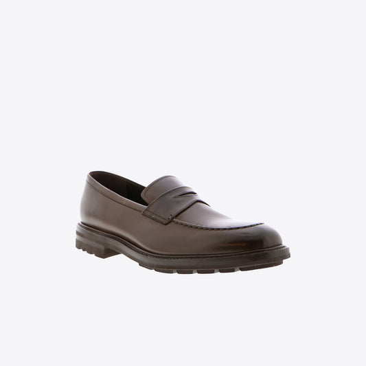 Mocassins bruin leder