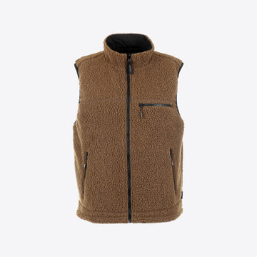 Gilet bruin  fleece reversible sherpa