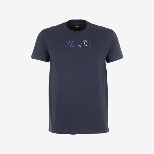 T-shirt donkerblauw stitch