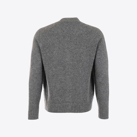 Cardigan grijs knopen melange