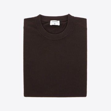 Pull bruin katoen + cashmere