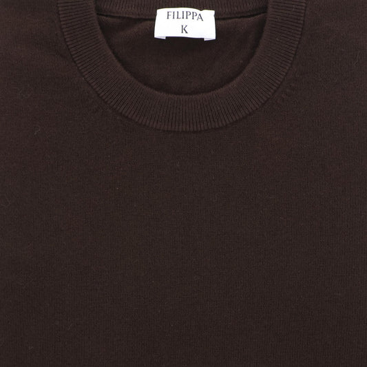 Pull bruin katoen + cashmere