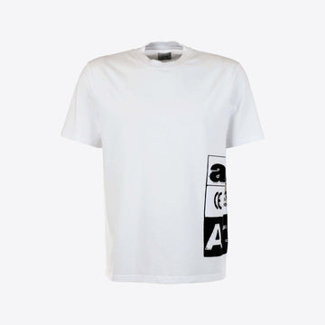 T-shirt wit logo opzij side print