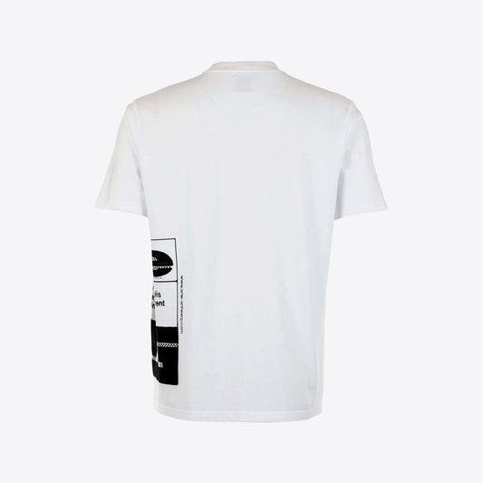 T-shirt wit logo opzij side print