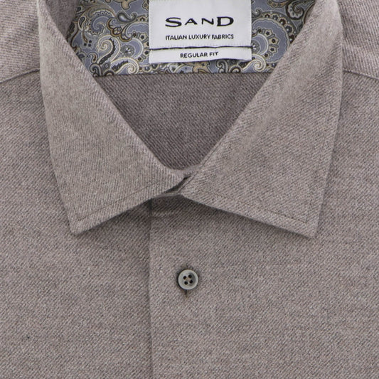 Hemd taupe flannel State Soft