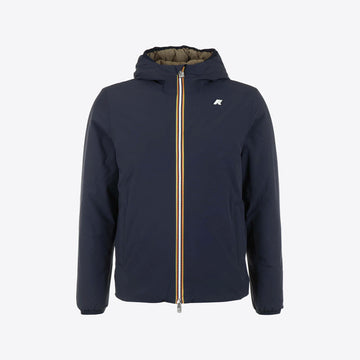 Jas donkerblauw donkerbeige omkeerbaar jack