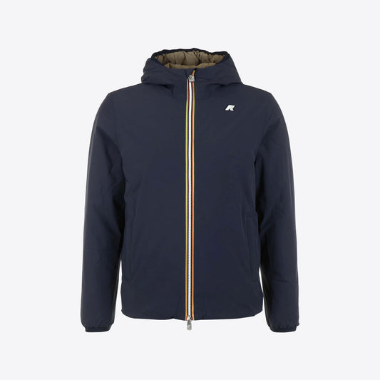 Jas donkerblauw donkerbeige omkeerbaar jack