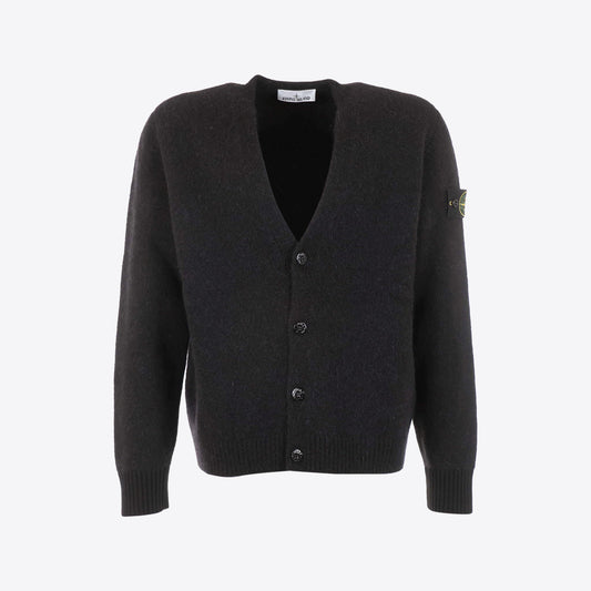 Cardigan zwart knopen alpaca