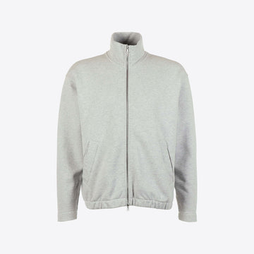 Cardigan lichtgrijs  sweat logo klein Zip Up