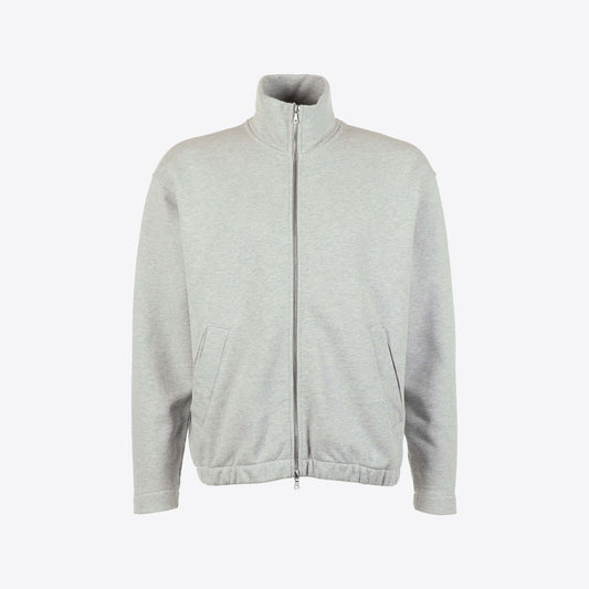 Cardigan lichtgrijs  sweat logo klein Zip Up