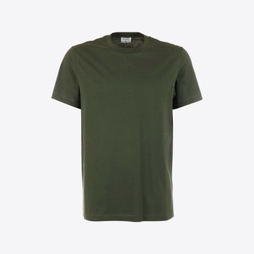 T-shirt donkergroen katoen