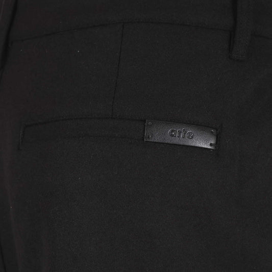 Broek zwart  wool plead
