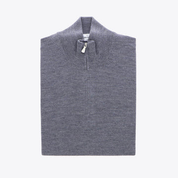 Pull grijs zip
