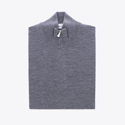 Pull grijs zip