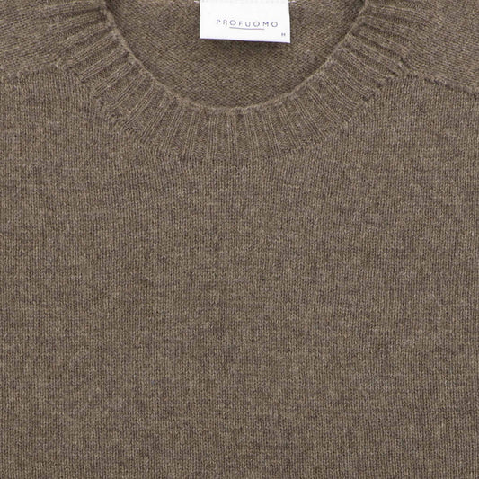 Pull taupe lamswol
