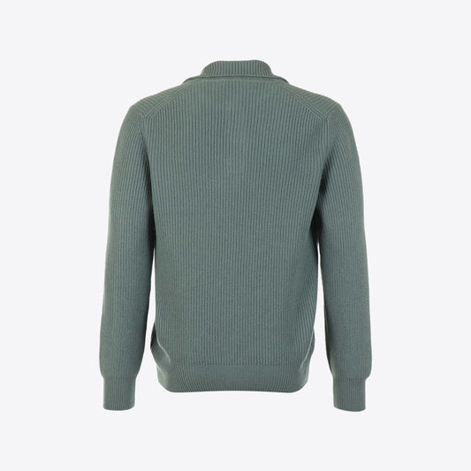 Polo groen grijs rib