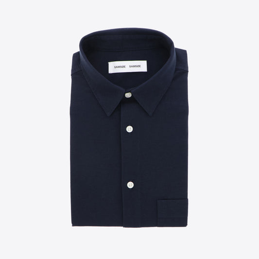 Hemd donkerblauw boxy