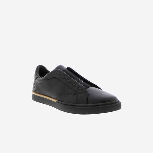 Sneakers zwart leder