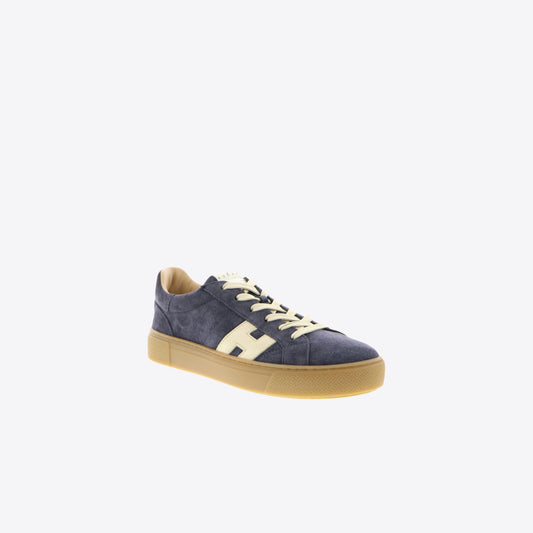 Sneakers donkerblauw daim