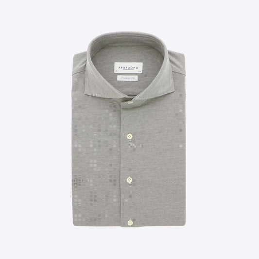 Hemd kaki jersey