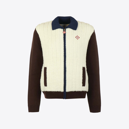 Cardigan multi kraag bouclee
