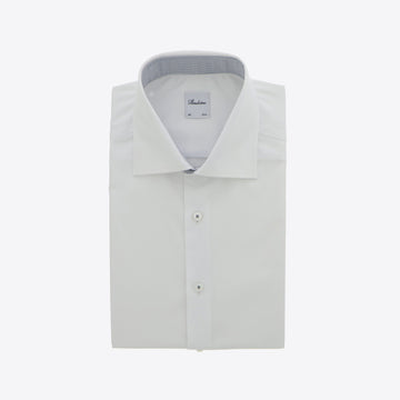 Hemd wit blauw contrast