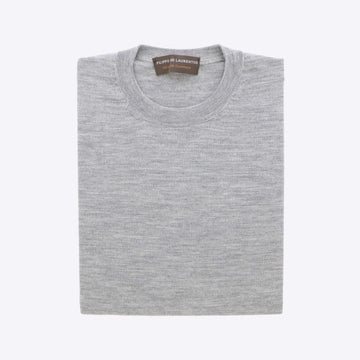 Pull grijs zijde-cashmere