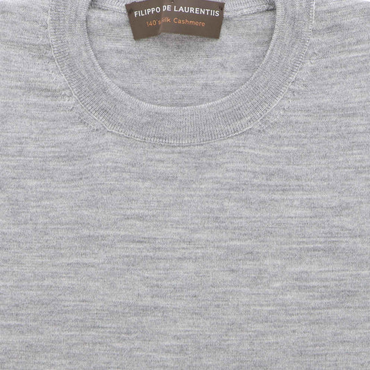 Pull grijs zijde-cashmere