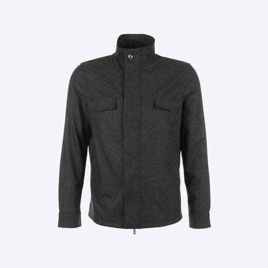 Hemd donkergrijs cashmere