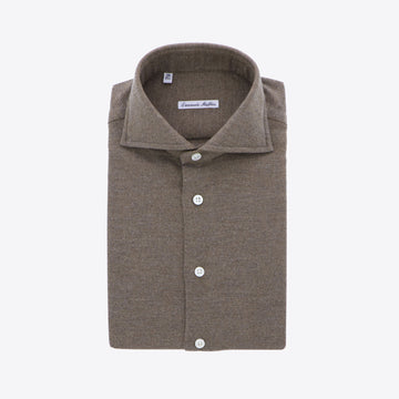 Hemd bruin  flannel