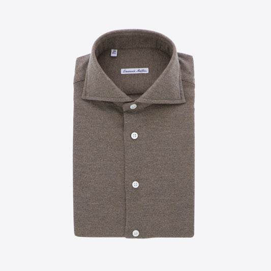 Hemd bruin  flannel
