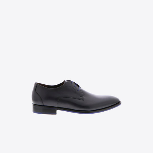 Veterschoenen donkerblauw leder