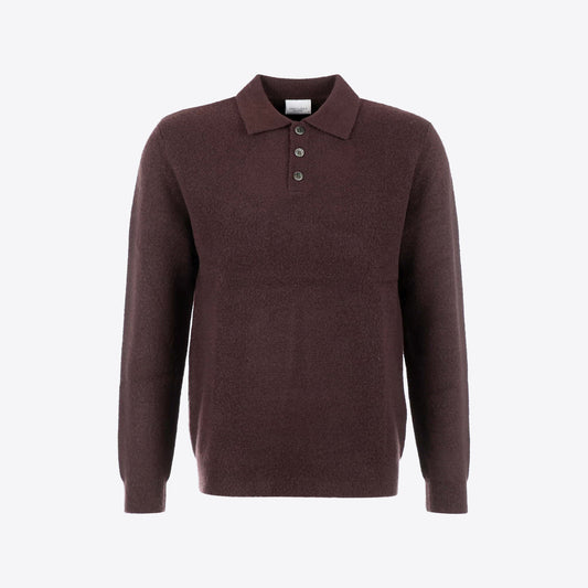 Polo aubergine bouclée